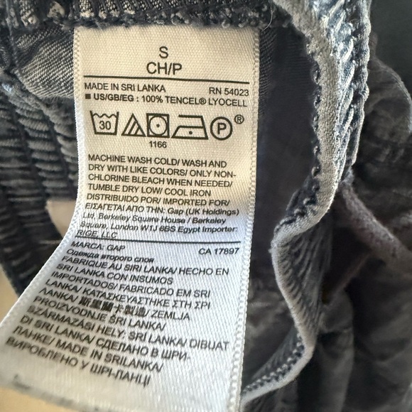 Gap 100% Tencel Chambray Joggers โ Size Small โ Light Flaw, Great Deal - Picture 6 of 6